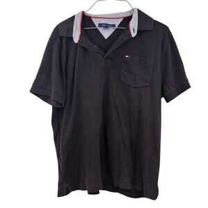 Tommy Hilfiger Black Polo Shirt - Women's Medium - Classic